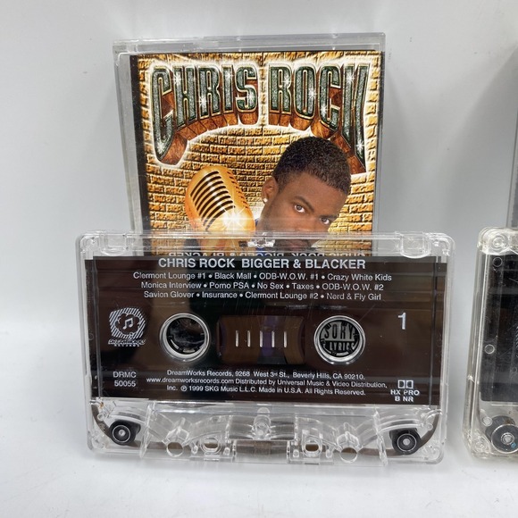 Chris Rock Cassette Tapes Roll With the New & Bigger & Blacker Comedy 90s 1999 - Picture 4 of 7